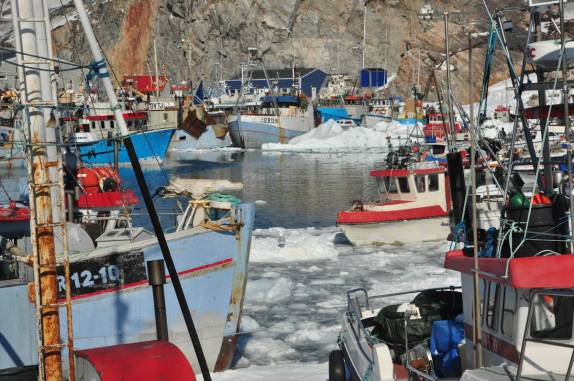 O porto de Ilulissat, na Groelândia